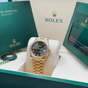 Rolex | Datejust | 278288RBR | Yellow gold | 31 mm | Yellow gold | Green | Automatic