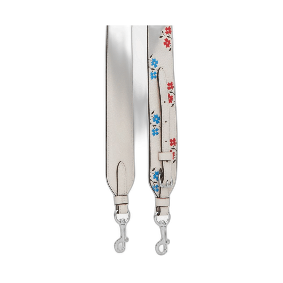 Coach Strap With Floral Print Silver Chalk Multi