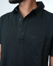 Lacoste Black Pocket Polo T-Shirt (M)