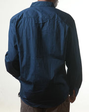 Versace Navy Blue Formal Shirt (M)