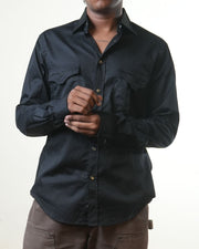 Versace Black Slim Fit Full Sleeve Shirt (S)