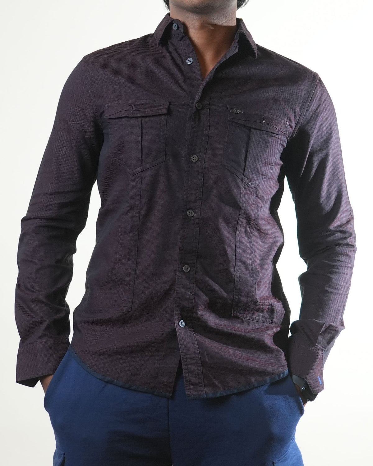 Armani Exchange Dotted Full Sleeve Shirt (S)