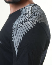 Armani Exchange Wings Black Printed T-Shirt (S)