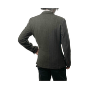 Hugo Boss Men Vintage Brown Herringbone Wool Einstein Sigma (L)