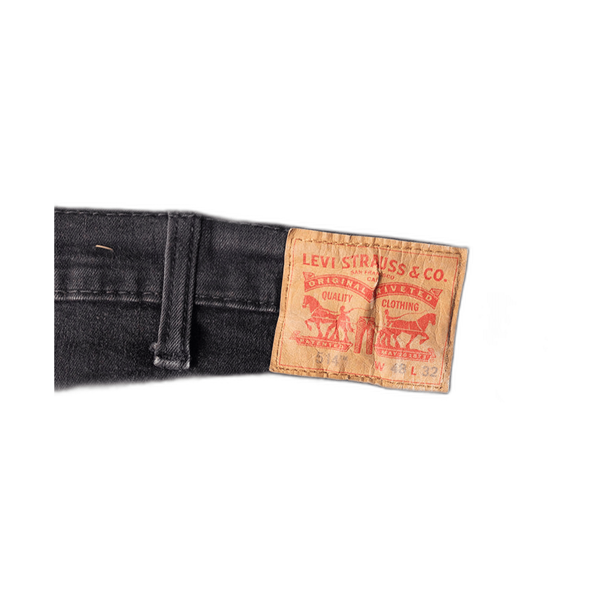 Levis 514TM Relaxed Straight Fit Mens Jeans - Black (48)