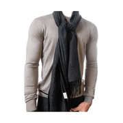 Balmain Grey and Black Scarf (One Size)