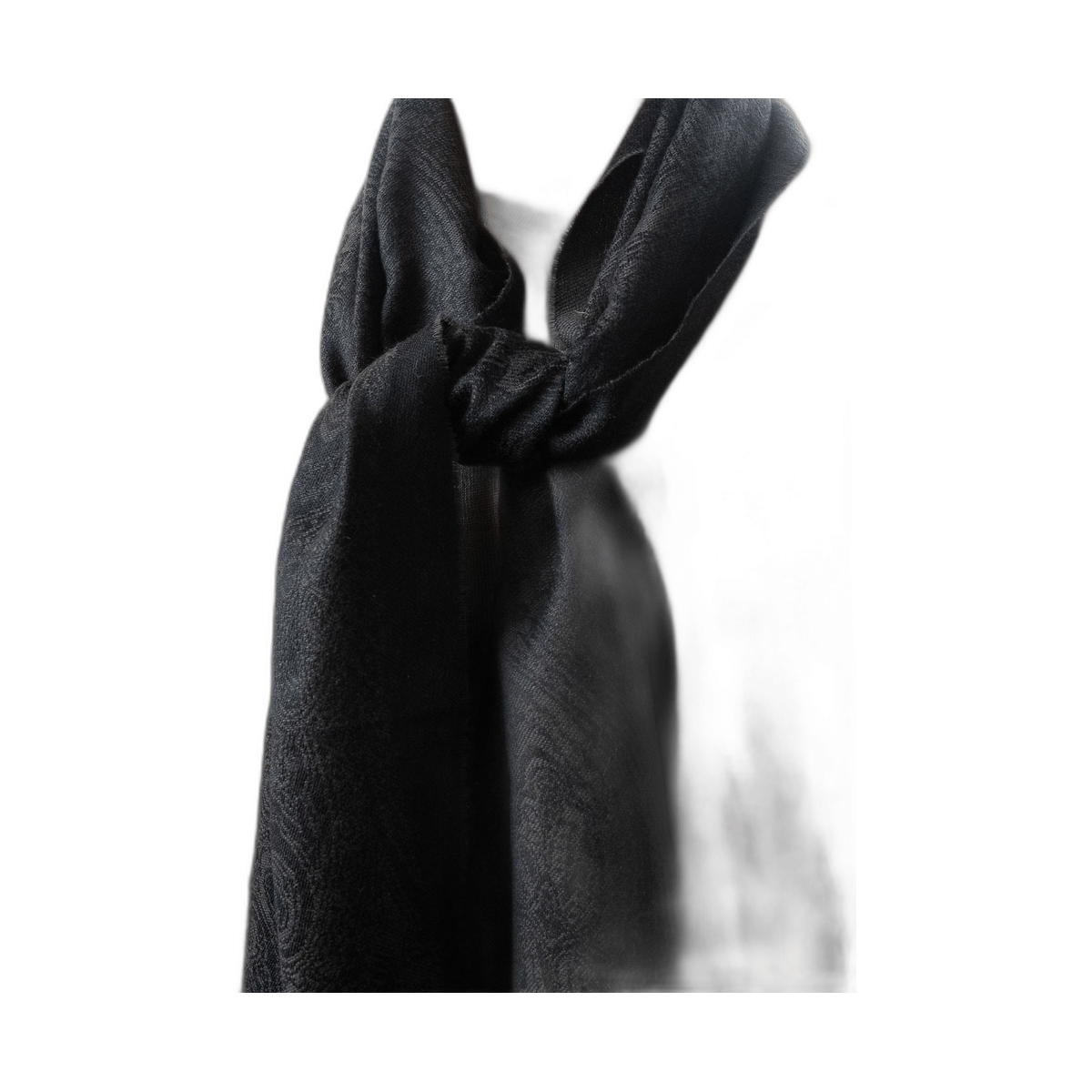 Balmain Grey and Black Scarf (One Size)
