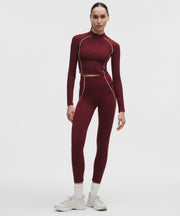 Lululemon Wunder Train Cropped Long-Sleeve Half Zip
