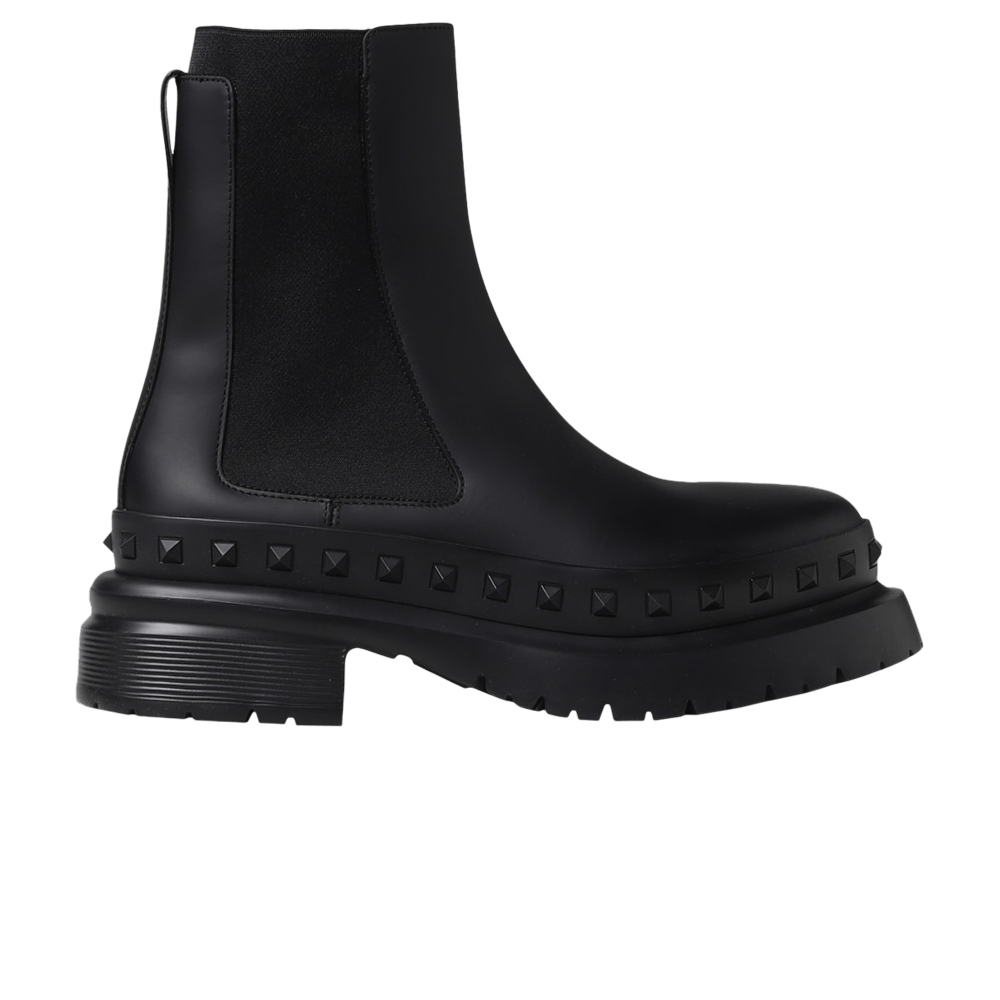Valentino Rockstud M-Way Ankle Boot Black