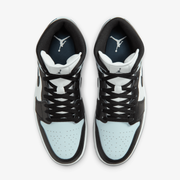 JORDAN AIR JORDAN 1 MID { BLACK/SQUADRON BLUE-AURA-WHITE
