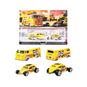 Hot Wheels Premium Car Culture Volkswagen T1 Panel Bus & Beetle 2-Pack Set