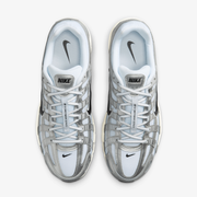 Nike P-6000 { WHITE/BLACK-METALLIC SILVER-FLT SILVER