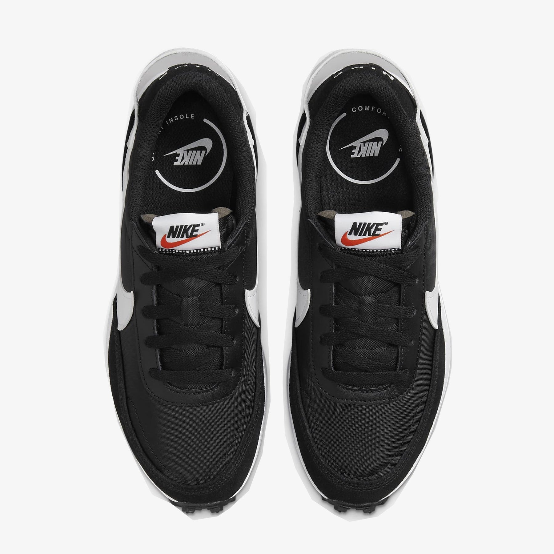 Nike WAFFLE DEBUT { BLACK/WHITE-ORANGE-CLEAR