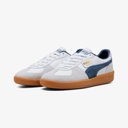 PUMA PALERMO LEATHER { WHITE/DARK INDIGO