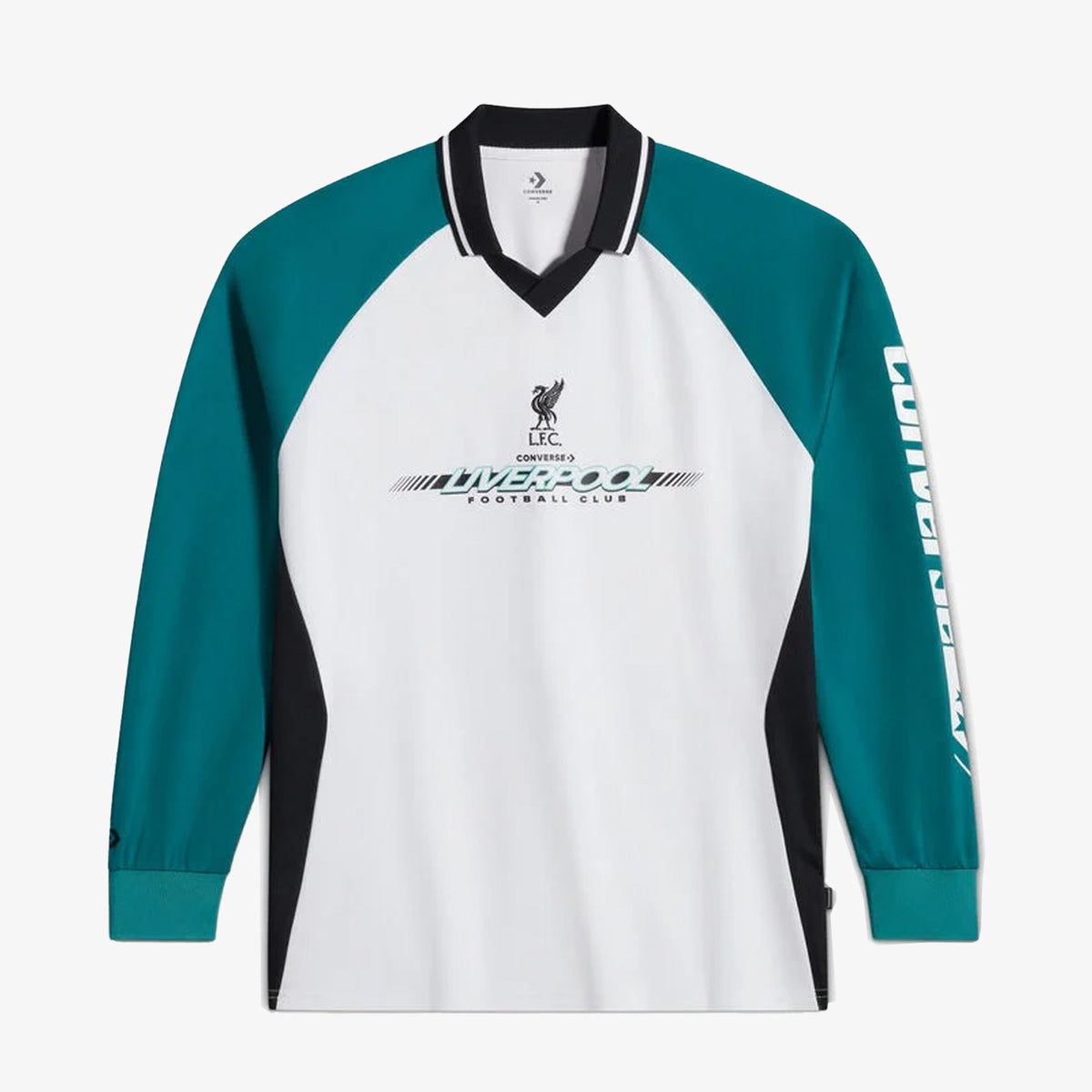 Converse x LIVERPOOL FC LONG-SLEEVE T-SHIRT { GREEN/WHITE