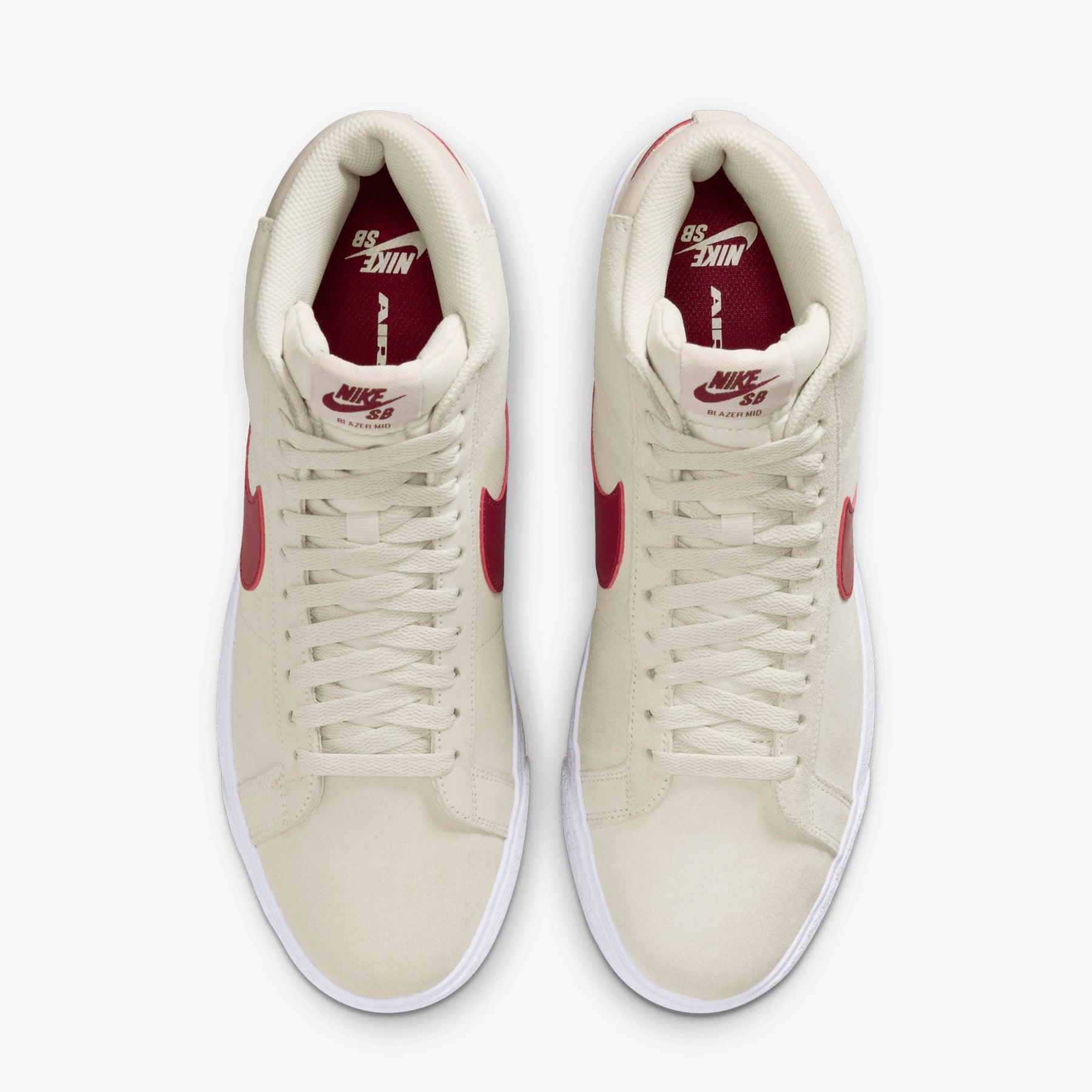 Nike SB ZOOM BLAZER MID { PALE IVORY/NOBLE RED-SILT RED-WHITE