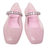 Cotton Candy Jelly Ballerina Flats with Crystal