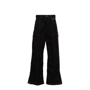 Contrast Stitches Cargo Pants