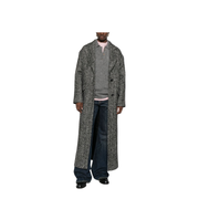 Wool Blend Single-breasted Coat Black