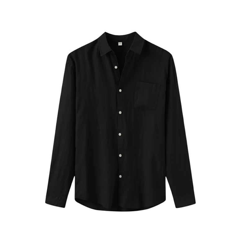 LINEN SHIRT BLACK