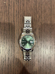 Rolex Datejust126234 Datejust 36mm Mint Green Fluted Bezel Jubilee Full Set