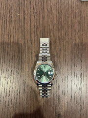 Rolex Datejust126234 Datejust 36mm Mint Green Fluted Bezel Jubilee Full Set