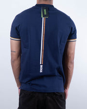 Hugo Boss x Matteo Berrettini Slim-Fit Stripes Polo T-Shirt (M)