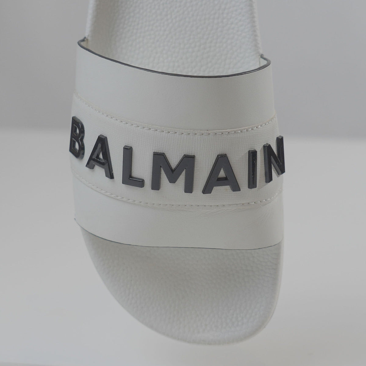 Balmain Paris White Sliders (UK 9.5)