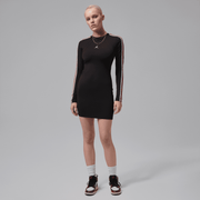 NIKE BROOKLYN LONG-SLEEVE DRESS { BLACK/ GYM RED/ SAIL
