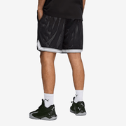 PUMA SWISH N' INK ABOVE-KNEE 7" BASKETBALL SHORTS { BLACK-AOP