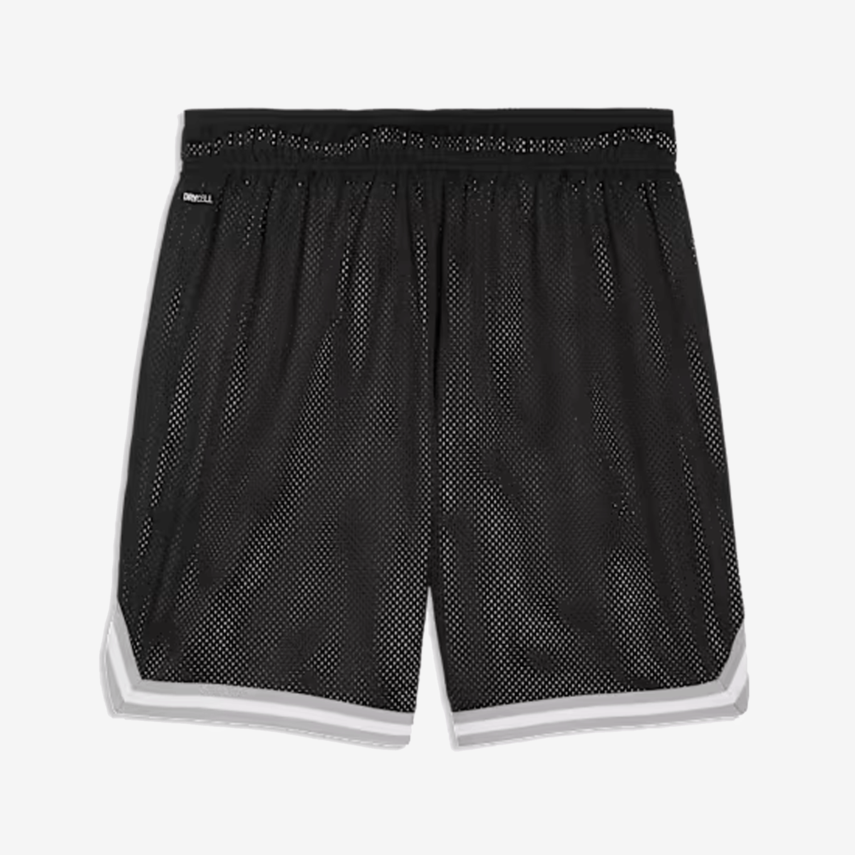 PUMA SWISH N' INK ABOVE-KNEE 7" BASKETBALL SHORTS { BLACK-AOP
