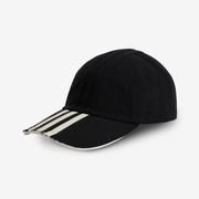 Y-3 STRIPES CAP { BLACK/WHITE