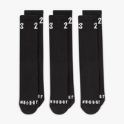 Jordan CREW SOCKS (3 PAIRS) { BLACK