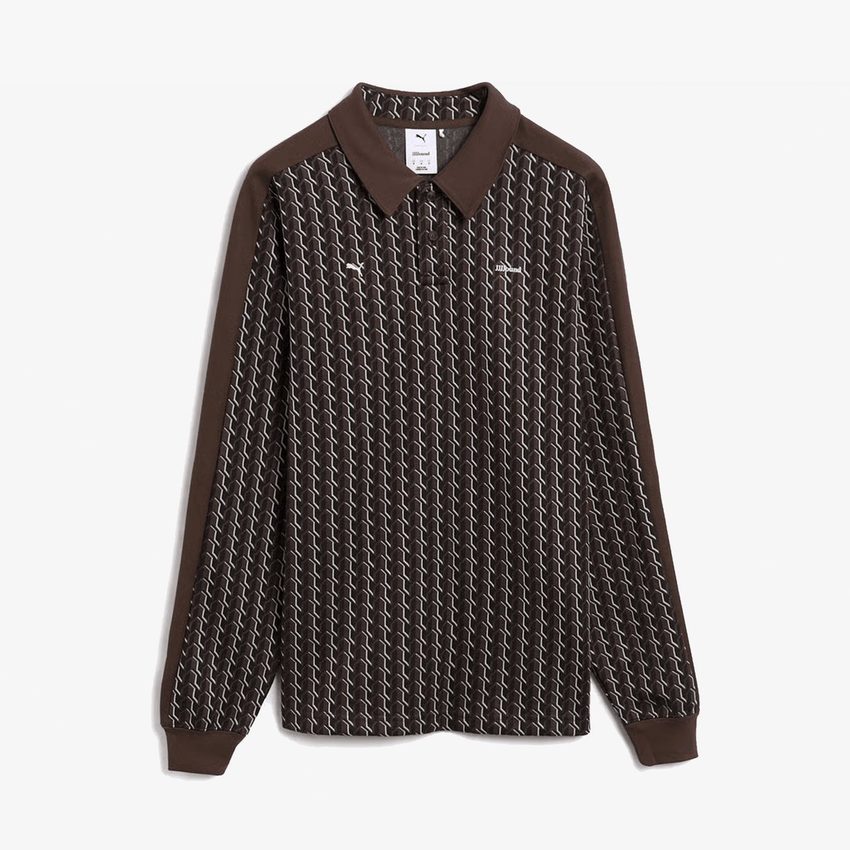PUMA x JJJJOUND T7 LONGSLEEVE POLO { CHOCOLATE