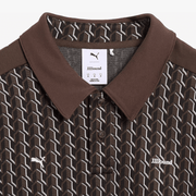 PUMA x JJJJOUND T7 LONGSLEEVE POLO { CHOCOLATE