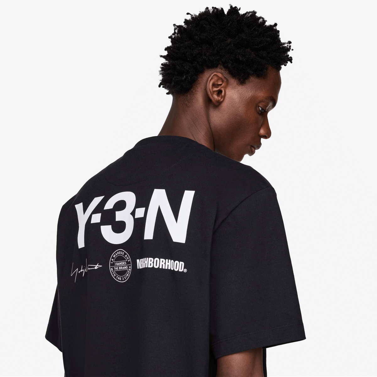 Y-3 NBHD GRAPHIC TEE { BLACK