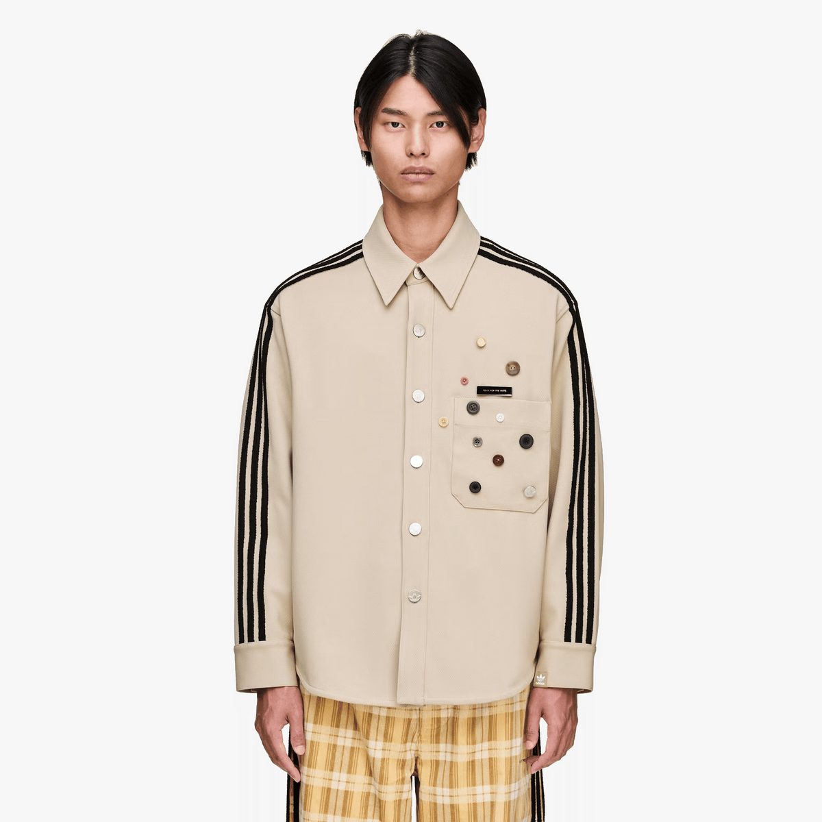ADIDAS ORIGINALS SONG FOR THE MUTE ADI006 SHIRT JACKET { STONE KHAKI