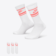 NIKE SPORTSWEAR DRI-FIT EVERYDAY ESSENTIAL { WHITE/HOT PUNCH/HOT PUNCH