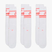 NIKE SPORTSWEAR DRI-FIT EVERYDAY ESSENTIAL { WHITE/HOT PUNCH/HOT PUNCH