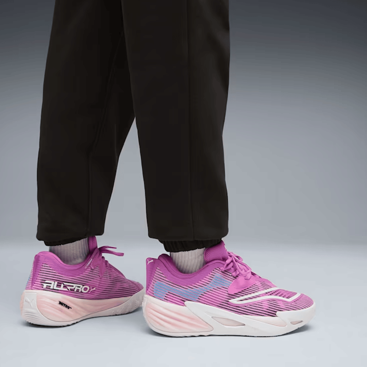 Puma ALL-PRO NITRO 2 HIGH STABILITY { ELECTRIC ORCHID-WHITE