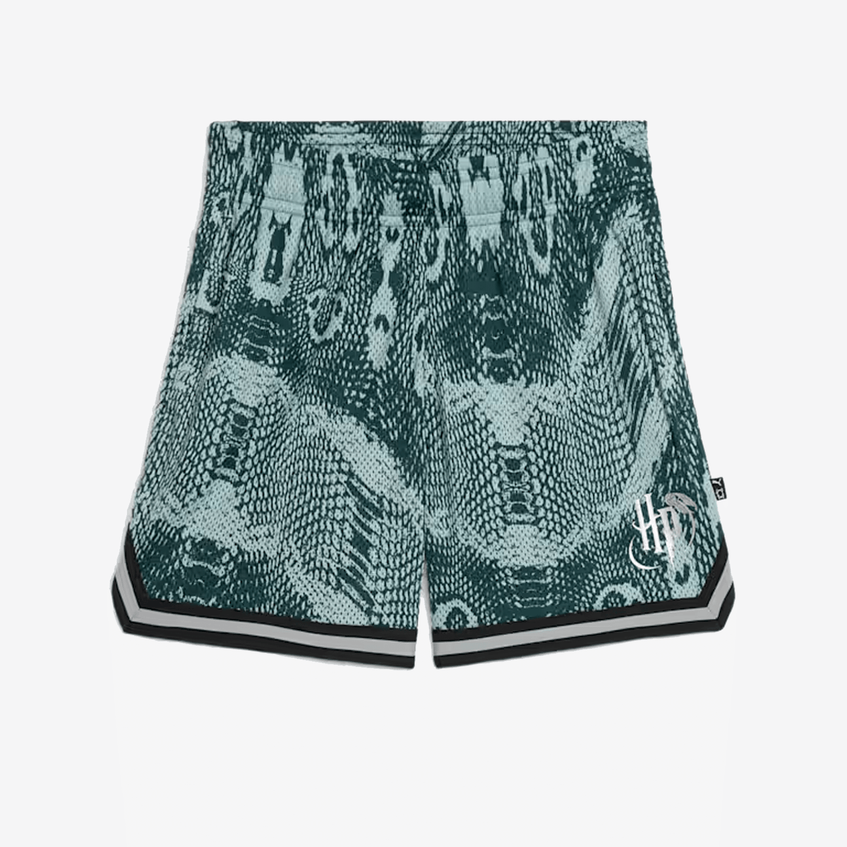 PUMA HOOPS x HARRY POTTER SHORTS { GREEN TERRAIN-AOP