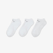 NIKE EVERYDAY CUSHIONED TRAINING NO-SHOW SOCKS { WHITE/BLACK