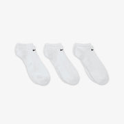 NIKE EVERYDAY CUSHIONED TRAINING NO-SHOW SOCKS { WHITE/BLACK