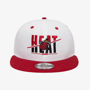 New Era MIAMI HEAT CROWN WHITE 9FIFTY SNAPBACK CAP { WHITE