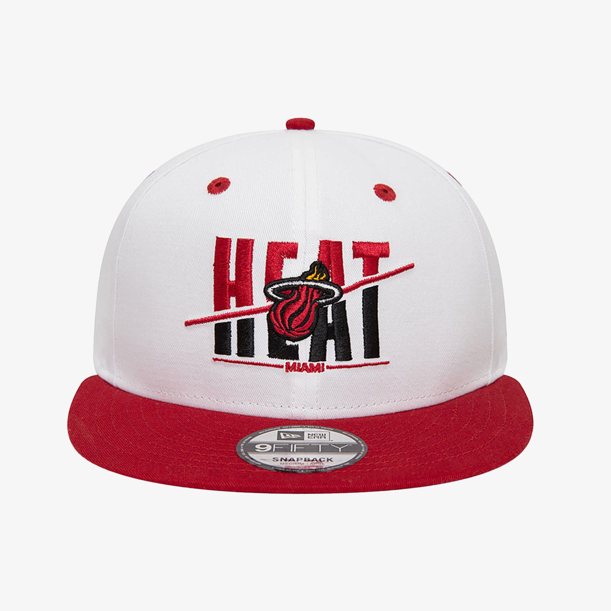 New Era MIAMI HEAT CROWN WHITE 9FIFTY SNAPBACK CAP { WHITE
