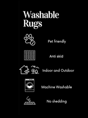 Anti Social Traditional design Washable  Custom Rug
