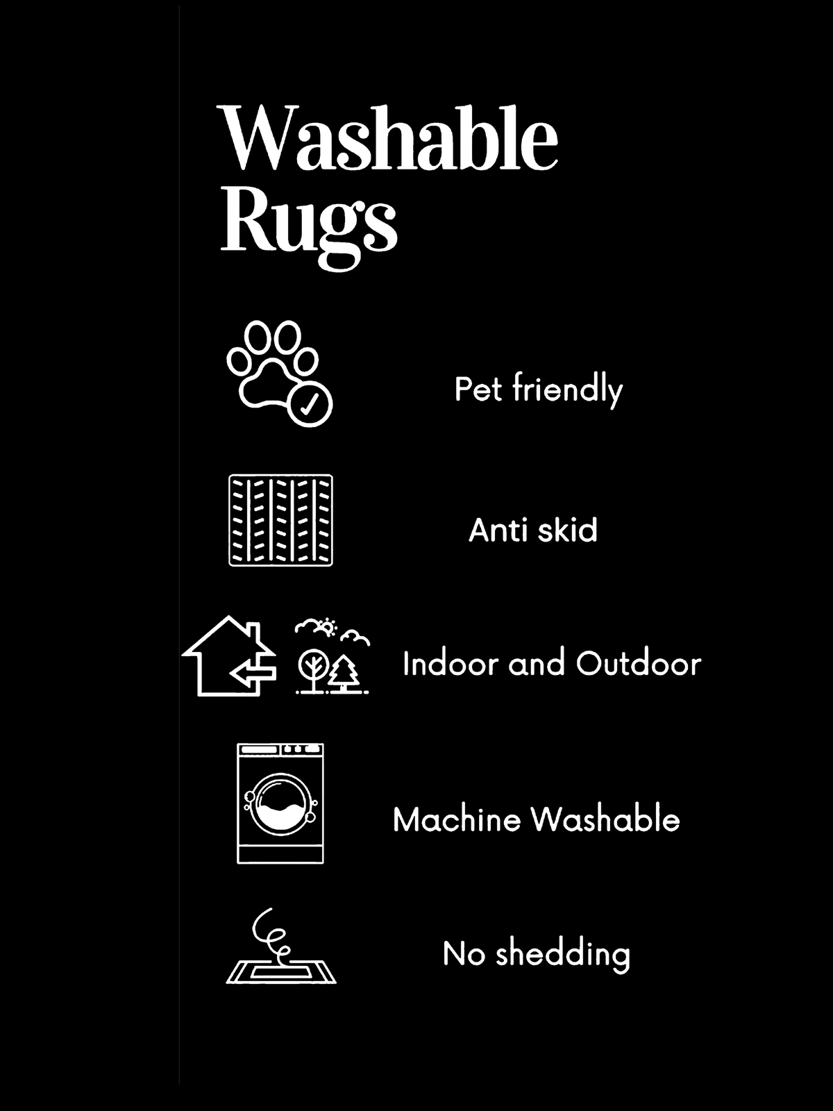 Anti Social Traditional design Washable  Custom Rug