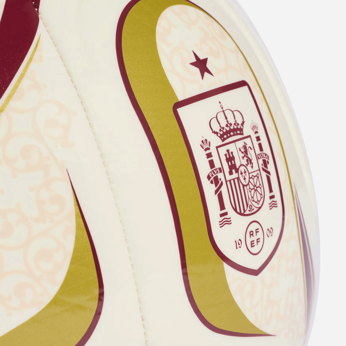 Adidas Trionda Spain Away Club Ball Off White / Team Coll Burgundy 2 / Gold Metallic
