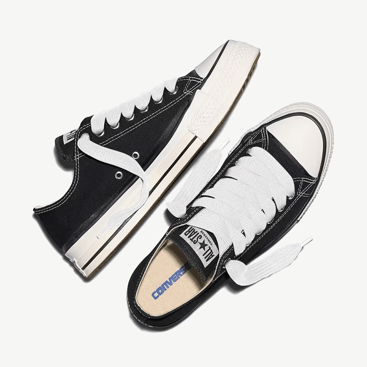 CONVERSE CHUCK TAYLOR ALL STAR THROWBACK { BLACK/VINTAGE WHITE/RED