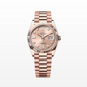 Rolex | Day-Date | 128235 | Rose gold | 36 x 43 mm | Rose gold | Pink | Automatic